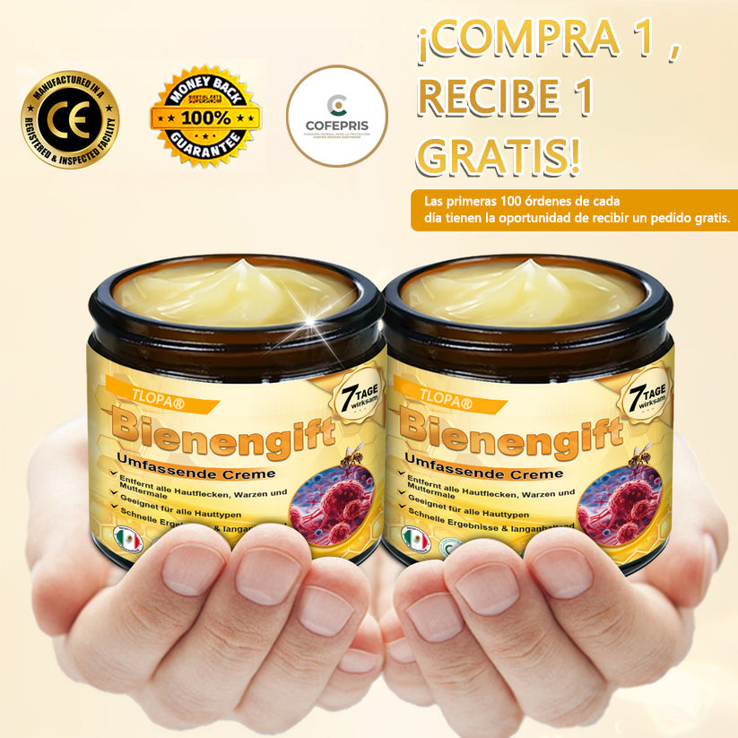 🎁 Crema TLOPA® con complejo de veneno de abeja: antienvejecimiento, hidratante, reparadora de la piel, mejora la textura de la piel, trata el acné y la pigmentación, elimina verrugas y lunares y alivia la psoriasis.