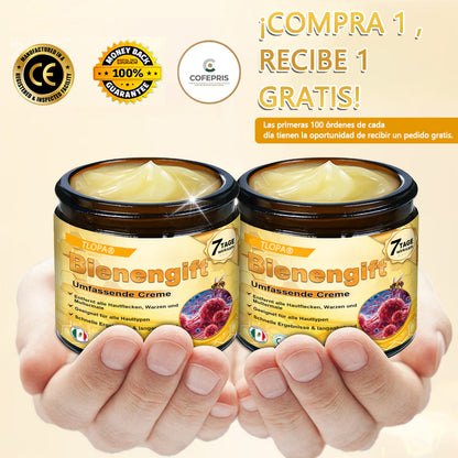 🎁 Crema TLOPA® con complejo de veneno de abeja: antienvejecimiento, hidratante, reparadora de la piel, mejora la textura de la piel, trata el acné y la pigmentación, elimina verrugas y lunares y alivia la psoriasis.