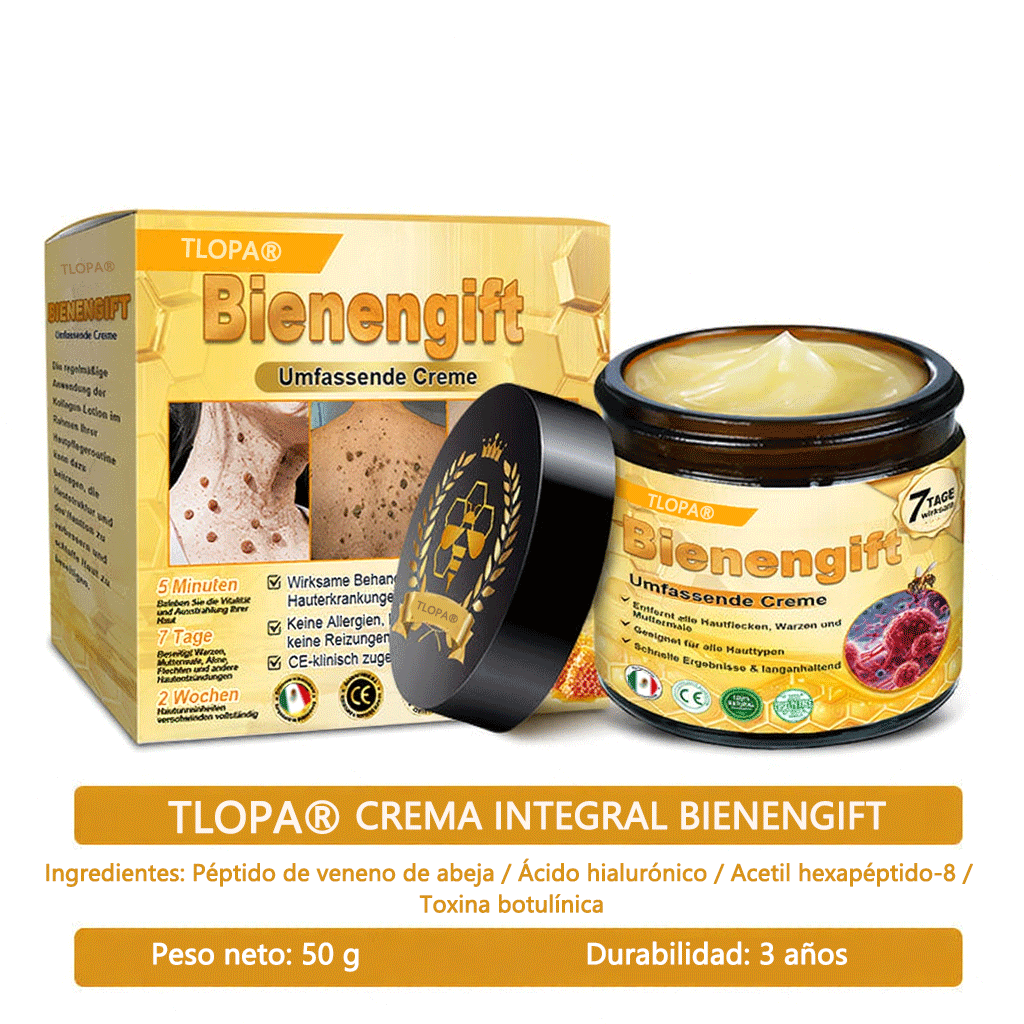 🎁 Crema TLOPA® con complejo de veneno de abeja: antienvejecimiento, hidratante, reparadora de la piel, mejora la textura de la piel, trata el acné y la pigmentación, elimina verrugas y lunares y alivia la psoriasis.