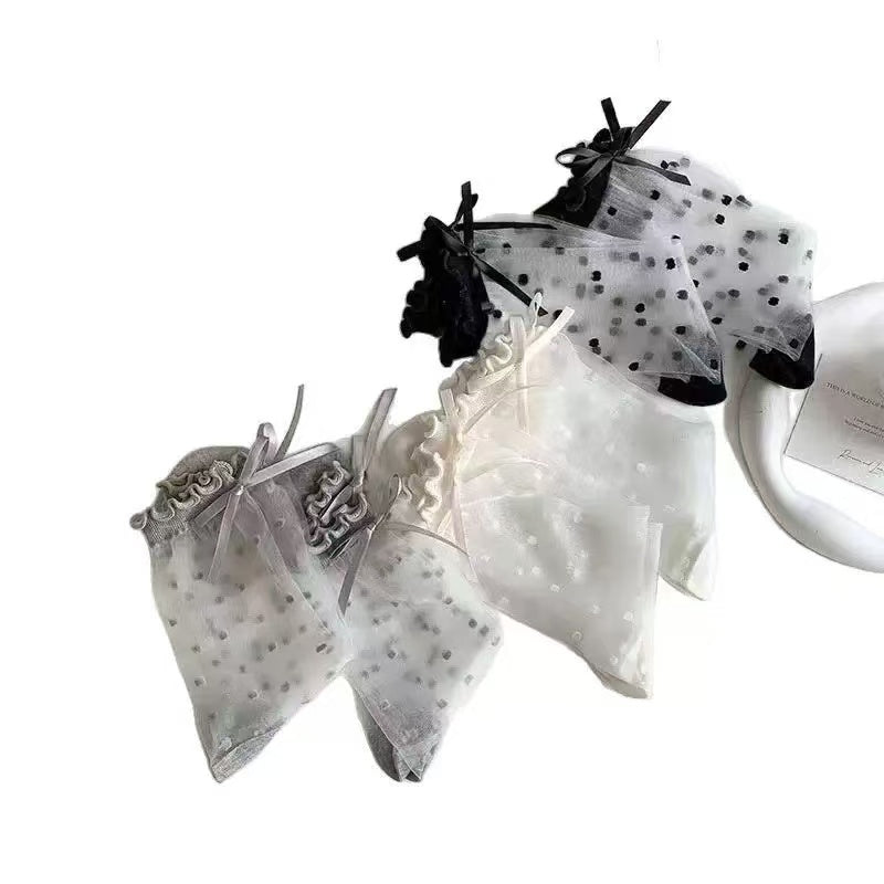 🧦 Tienda oficial de TLOPA® – Calcetines transpirables de seda helada con diseño de lunares