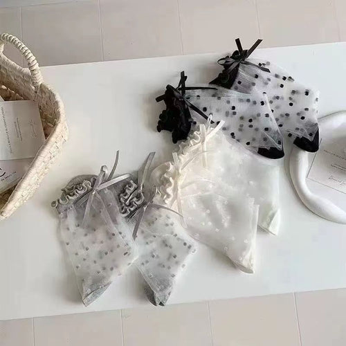 🧦 Tienda oficial de TLOPA® – Calcetines transpirables de seda helada con diseño de lunares